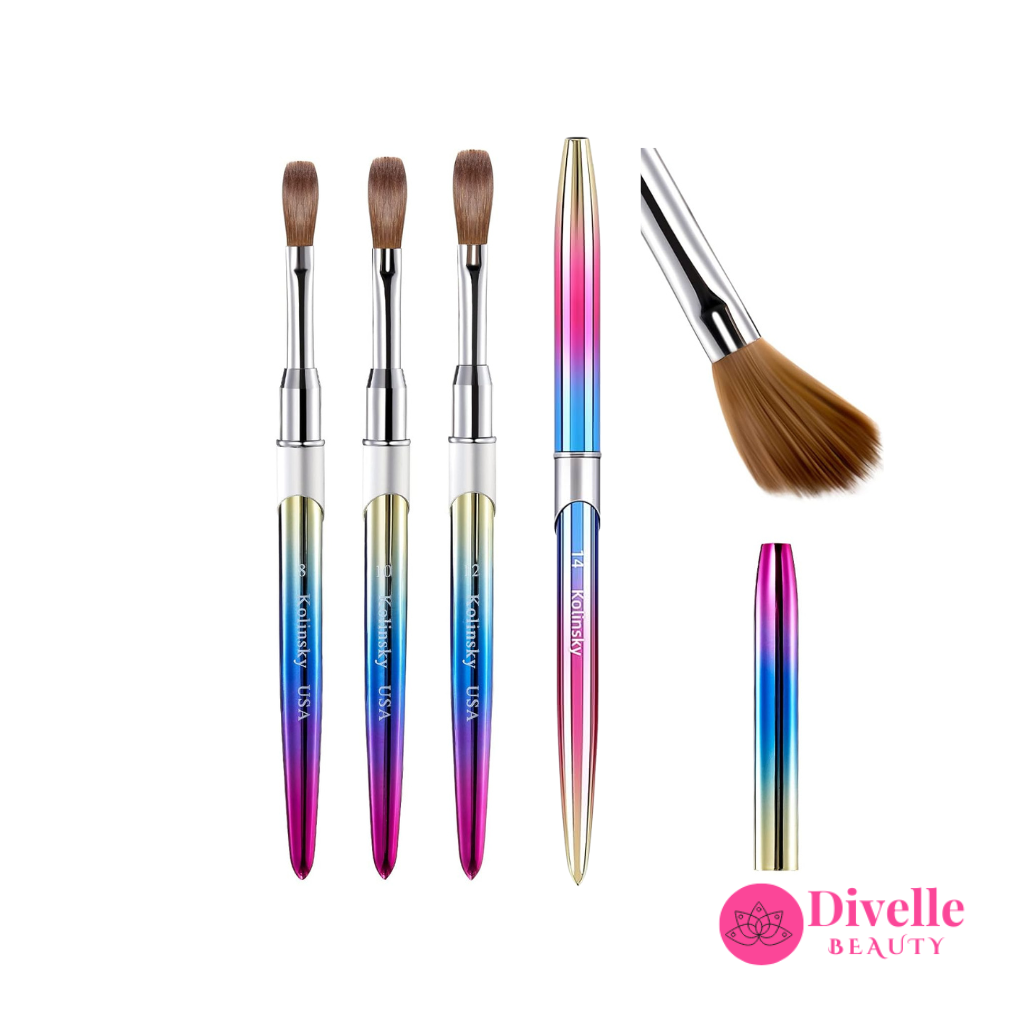 100% Kolinsky Acrylic Nail Brush - Divelle Beauty