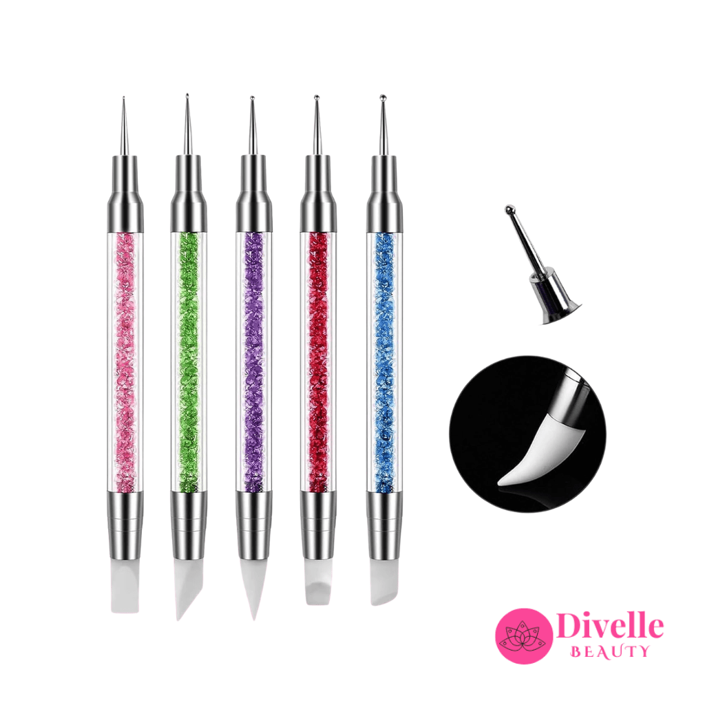Double - End Silicon Brush and Dotting Tool - Divelle Beauty
