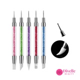Double - End Silicon Brush and Dotting Tool - Divelle Beauty