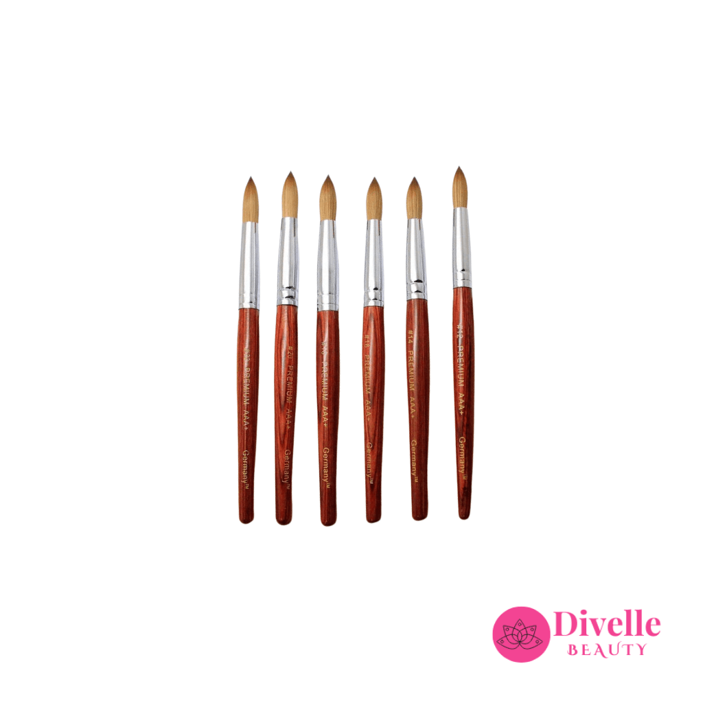 Kolinsky Acrylic Nail Brush for Beginners - Divelle Beauty