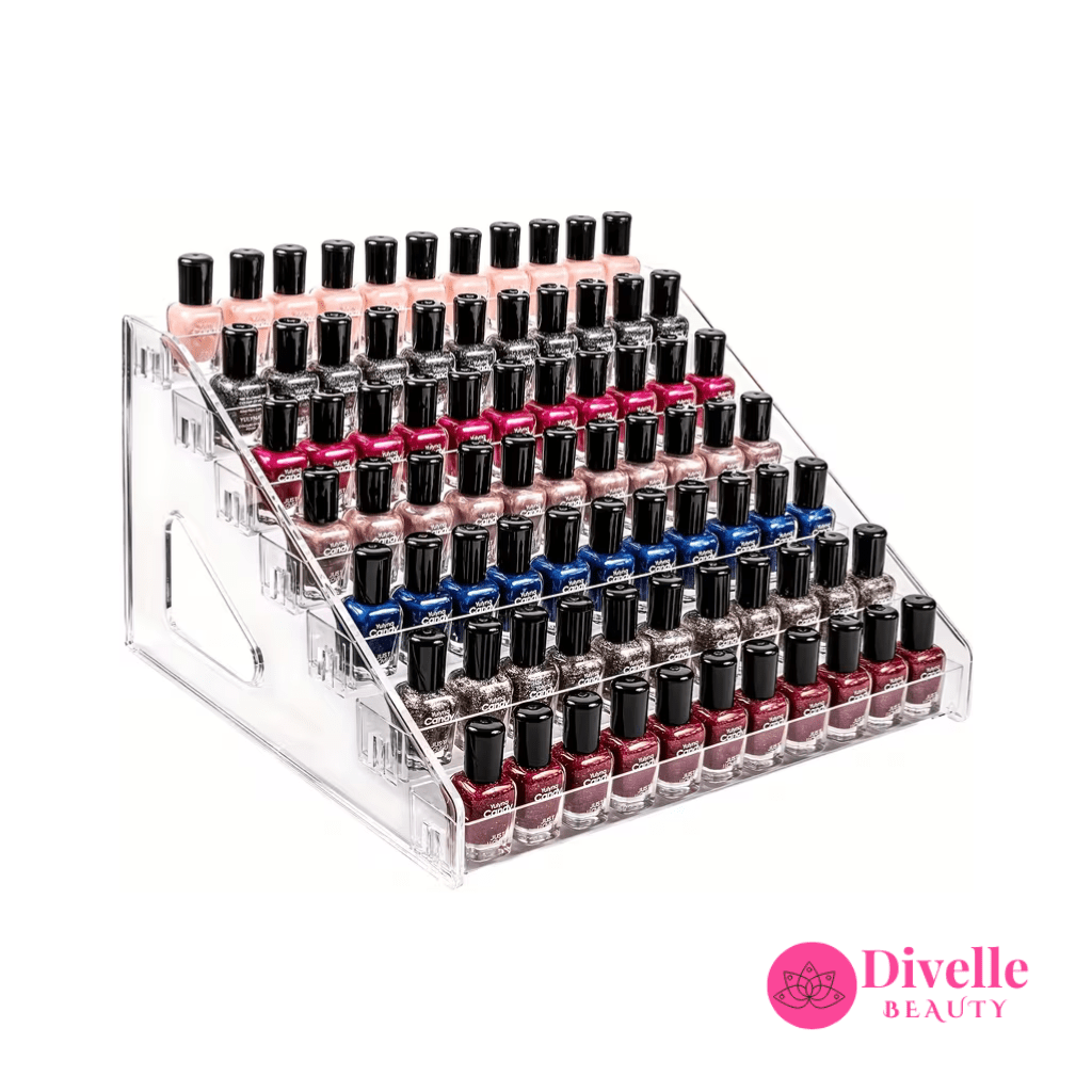 Multi - Layer Transparent Gel Polish Display Organiser - Divelle Beauty