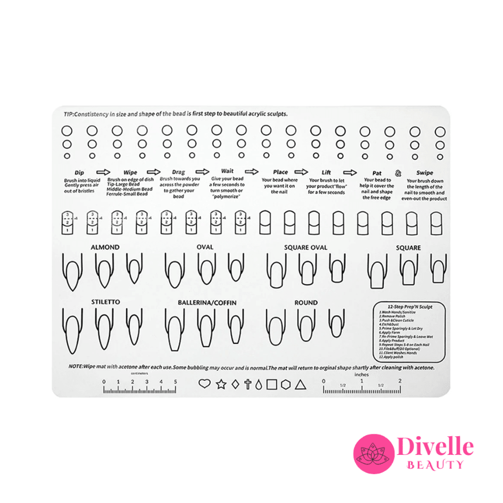 Nail Practice Silicone Mat - Divelle Beauty