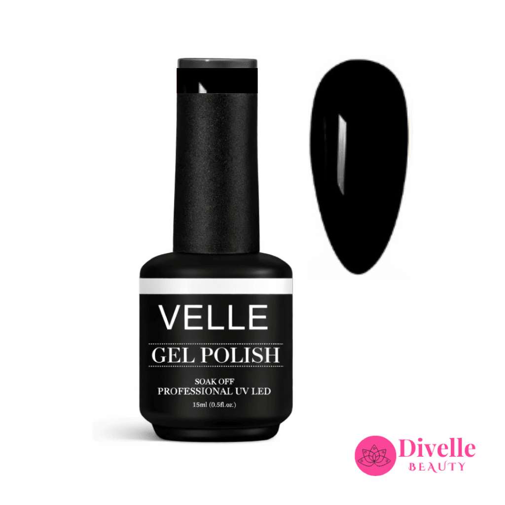 VELLE Gel Polish | Black – VE410 - Divelle Beauty